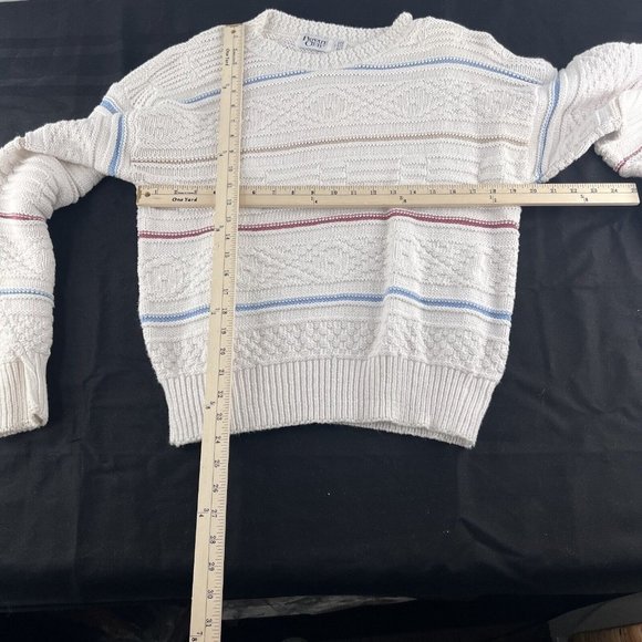 Vintage 90s Geometric Pattern Sweater Men's Large Private Club Made In USA - Picture 3 of 4